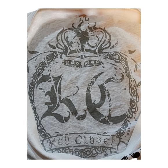 Key Closet White Leopard Rare Premium Graphic Cotton Tee M Animal Print Shirt - Picture 7 of 8